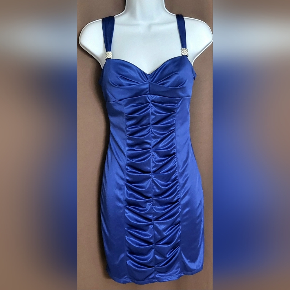 Beautiful Royal Blue Mini Love Dress 3